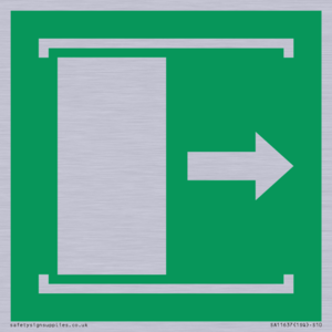 E033 safe condition door slides right to open